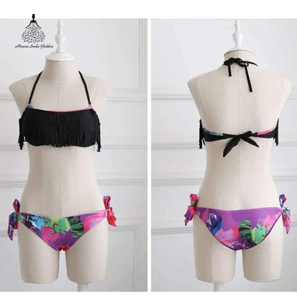 Planet Gates SJ17KA012-Bra / L Tropical Print swimsuit female Beadeau thong Floral bathing suit women bikini push up beach wear brazilian swimwear 2018