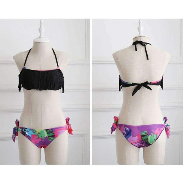 Planet Gates SJ17KA012-Bra / L Tropical Print swimsuit female Beadeau thong Floral bathing suit women bikini push up beach wear brazilian swimwear 2018