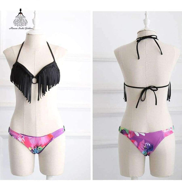 Planet Gates SJ17KA012-Bra / L Tropical Print swimsuit female Beadeau thong Floral bathing suit women bikini push up beach wear brazilian swimwear 2018