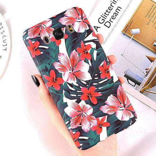 USLION Case for Samsung Galaxy A8 A6 A7 A5 A3 J7 J5 J3 J2 Prime Flower Phone Cover Cases For Samsung Note 9 8 S9 S8 Plus S7 Edge - Planet Gates
