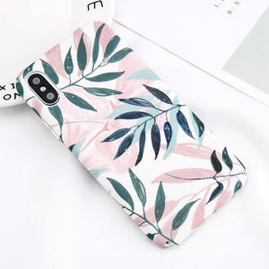 Planet Gates SJ5609 / For iPhone X USLION Marble Phone Case For iPhone XS Max XR X Cherry Rose Floral Camellia Flower Case For iPhone 7 8 6 6S Plus Hard PC Cover
