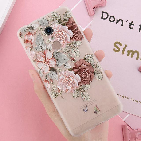USLION 3D Flower Phone Case For Xiaomi POCOPHONE F1 8 8 SE 6 6X Mix 2 Redmi 6 6 Pro 4X 5A 4 5 Plus Note 4 5 4X 5A Soft TPU Cover - Planet Gates