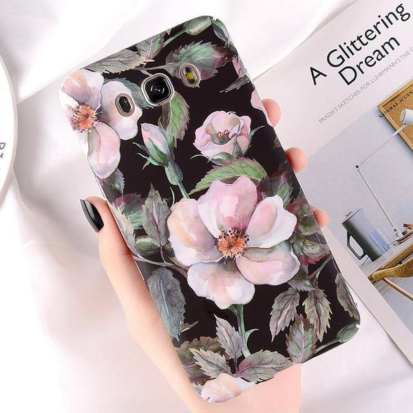 Planet Gates SJ6207 / for A5 2016 A510 USLION Flower Phone Case for Samsung Galaxy S9 S8 Plus S7 Edge Note 9 8 A8 A6 A7 A5 A3 J7 J5 J3 J2 Prime Cover Hard PC Cases