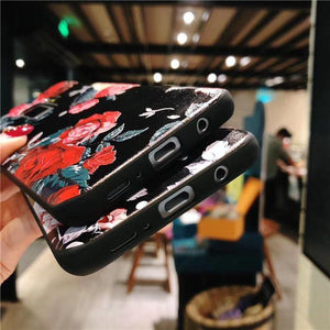 Planet Gates SJ6280 / For Galaxy Note 9 USLION Flower Phone Case For Samsung Galaxy S9 S8 Plus Matte Rose Floral Leaves Back Cover For Samsung Note 9 Soft TPU Cases