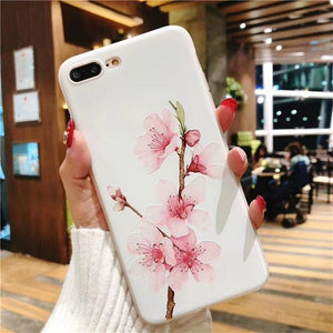 Planet Gates SJ7581 / For iPhone X USLION Lotus Flower Case For iPhone 8 Plus XS Max XR 3D Relief Rose Floral Phone Case For iPhone X 7 6 6S Plus 5 SE TPU Cover