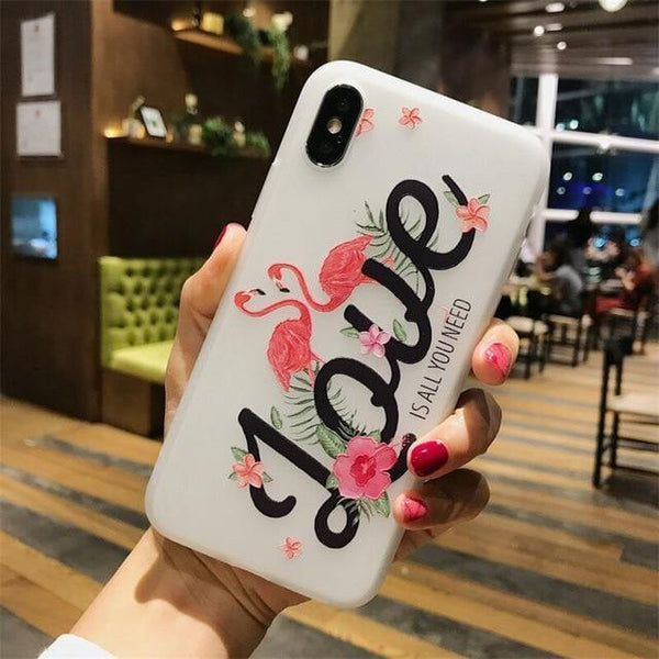USLION Lotus Flower Case For iPhone 8 Plus XS Max XR 3D Relief Rose Floral Phone Case For iPhone X 7 6 6S Plus 5 SE TPU Cover - Planet Gates