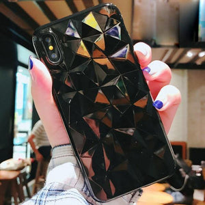 Planet Gates SJ8571 Black / For iPhone X USLION Clear Diamond Pattern Case For iPhone XR XS MAX X 8 7 6 Plus Soft TPU Phone Cover For iPhone 7 6s Plus Transparent Cases