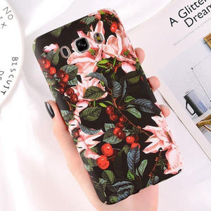 Planet Gates SJ9138 / for A5 2016 A510 USLION Flower Phone Case for Samsung Galaxy S9 S8 Plus S7 Edge Note 9 8 A8 A6 A7 A5 A3 J7 J5 J3 J2 Prime Cover Hard PC Cases