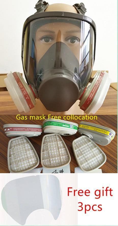 Planet Gates SJL 6885 6800 Gas Mask  7pcs suit Full Face Facepiece Respirator For Painting Spraying same 3M 6800 free shipping