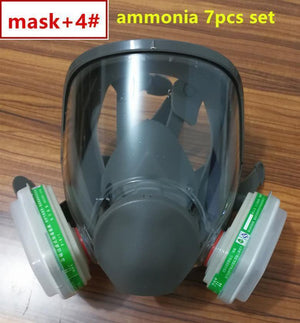 Planet Gates SJL 6885 6800 Gas Mask  7pcs suit Full Face Facepiece Respirator For Painting Spraying same 3M 6800 free shipping