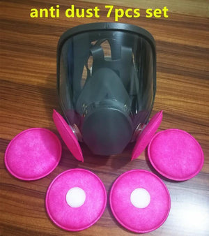 Planet Gates SJL 6885 6800 Gas Mask  7pcs suit Full Face Facepiece Respirator For Painting Spraying same 3M 6800 free shipping