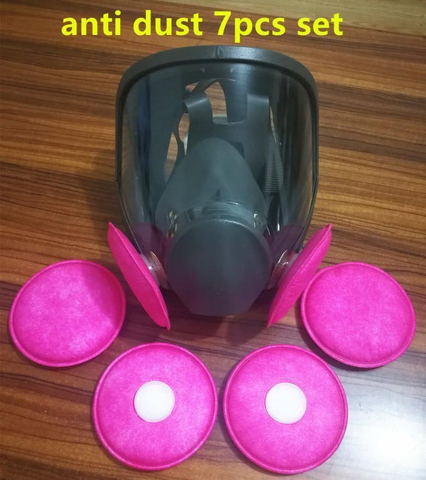 Planet Gates SJL 6885 6800 Gas Mask  7pcs suit Full Face Facepiece Respirator For Painting Spraying same 3M 6800 free shipping