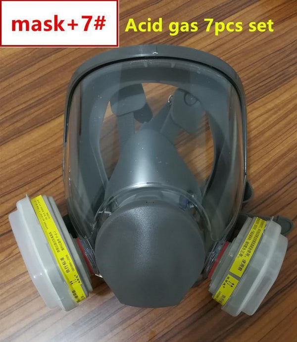 Planet Gates SJL 6885 6800 Gas Mask  7pcs suit Full Face Facepiece Respirator For Painting Spraying same 3M 6800 free shipping