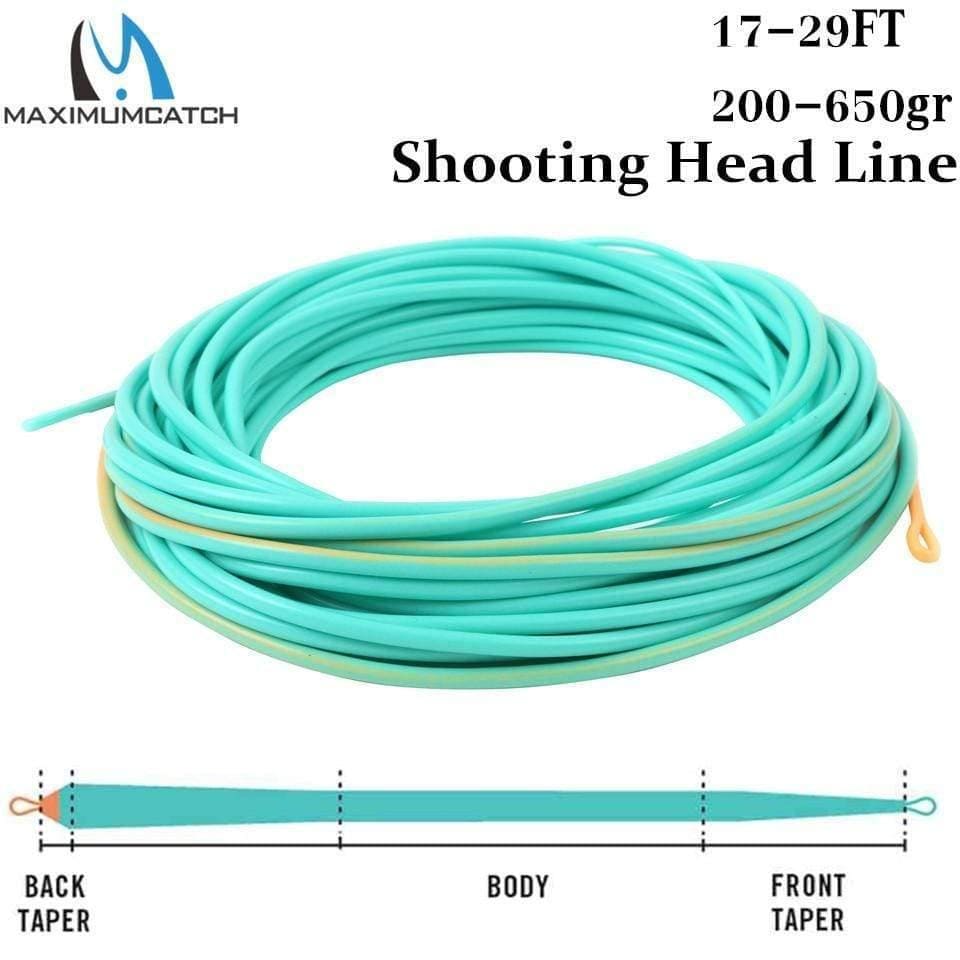 Planet Gates Skagit Shooting Head Fly Fishing Line With 2 Welded Loops 17-29FT 200-650gr Double Color Floating Fly Line