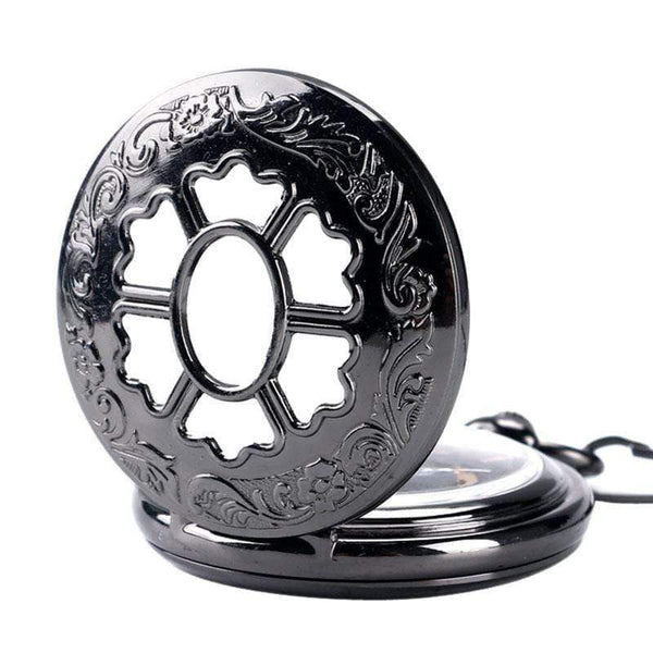 Planet Gates Skeleton Hand Wind Mechanical Pocket Watches Classic Dress Steampunk Steel Watch Men Women Birthday Gift Item