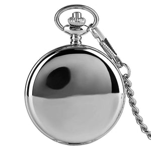 Planet Gates Skeleton Mechanical Pocket Watch for Men Steampunk Silver Hand Winding Watches