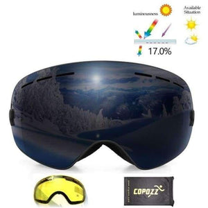 Planet Gates Ski Goggles Double Lens UV400 Anti Fog Unisex Snowboard Ski Glasses With Night Vision Ski Lens Snow Eyewear Adult