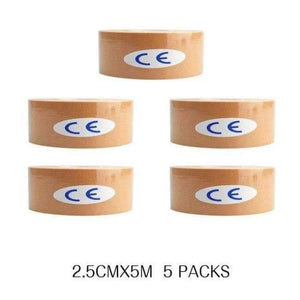 Planet Gates Skin 5 Pcs/lot Sport Safety Kinesiology Tape Roll Kinesio Muscle Adhesive Bandage Protective Gear Knee Elbow Brace Suppor 2.5cm*5m