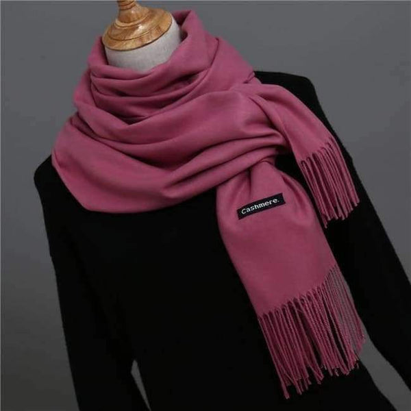 Planet Gates Skin red / China Women scarf soild winter cashmere scarves for ladies neck warm pashmina long shawl wraps bandana foulard female head hijab