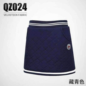 Planet Gates skirt navy blue / S Golf Jacket Clothes Women Thicken Velvet Suits Spring Vests Lady Skirts Set Safety Pants Inside Sportswear Ball Clothes