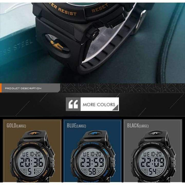 Детски часовници Planet Gates SKMEI, LED цифрови многофункционални водоустойчиви ръчни часовници, спортни часовници за деца, момчета и момичета.