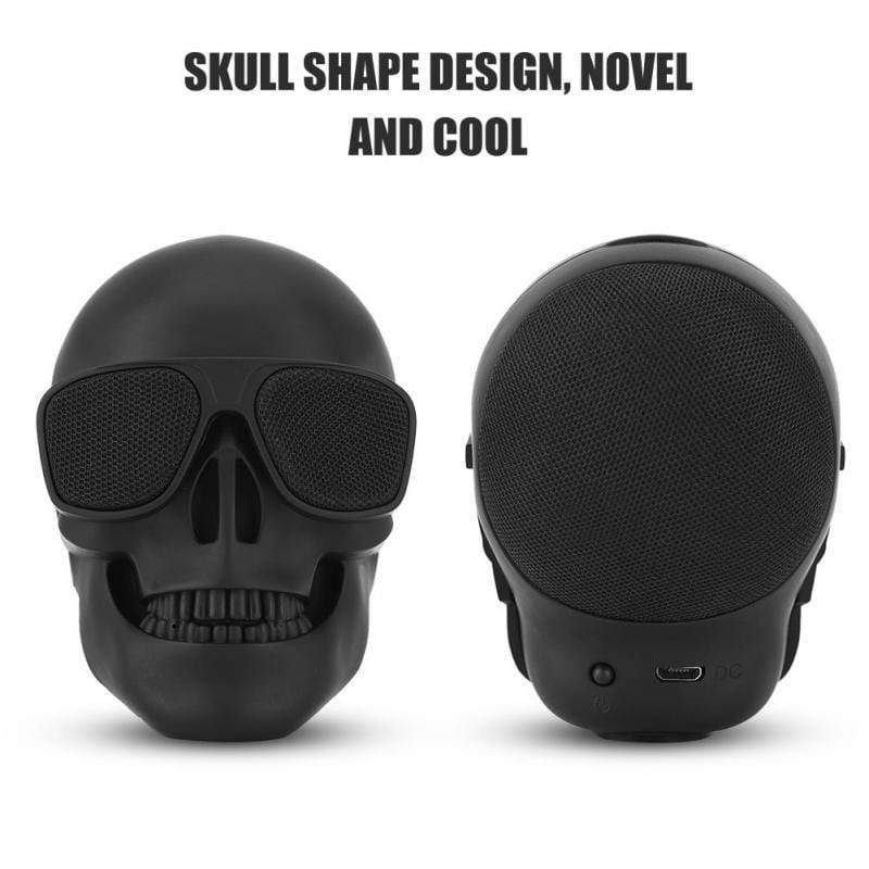 Planet Gates Skull Head Speaker Portable Mini Wireless Stereo Speaker HD Sound Unique Enhanced Bass Sunglass Skull Shape Speaker