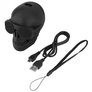 Planet Gates Skull Head Speaker Portable Mini Wireless Stereo Speaker HD Sound Unique Enhanced Bass Sunglass Skull Shape Speaker