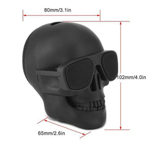Planet Gates Skull Head Speaker Portable Mini Wireless Stereo Speaker HD Sound Unique Enhanced Bass Sunglass Skull Shape Speaker