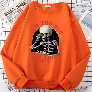 Planet Gates Skull Print Hoodie Cartoon Clothing Men's Hoodie Sweatshirt Hip Hop Tracksuit Fashion Streetwear Round Neck Oversized Hoodies