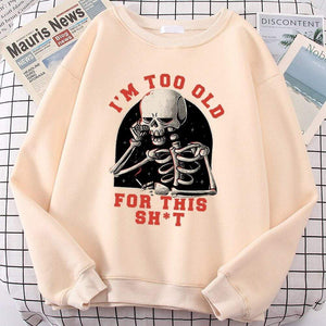 Planet Gates Skull Print Hoodie Cartoon Clothing Men's Hoodie Sweatshirt Hip Hop Tracksuit Fashion Streetwear Round Neck Oversized Hoodies