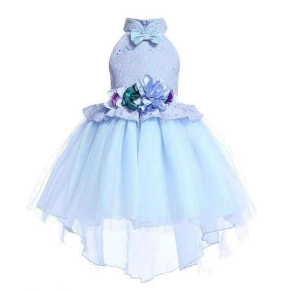 Planet Gates Sky blue 1 / 2T Baby Girl embroidery Silk Princess Dress for Wedding party Kids  Dresses for Toddler Girl Children Fashion Christmas Clothing