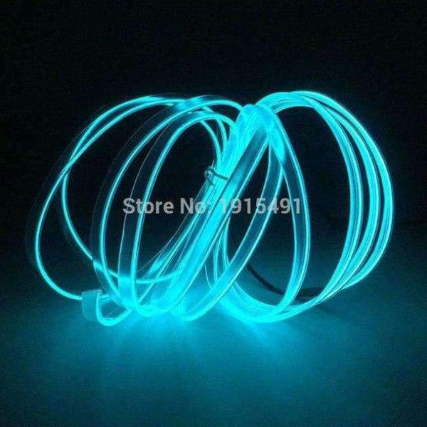 Planet Gates nebesky modrá / 1 metr vysoce kvalitní DC-12V měnič + 10 barevných LED pásků neonové světlo 1/2/3/4/5 metrů 2.3mm-sukně EL drátěné lano pro vánoční dekorace