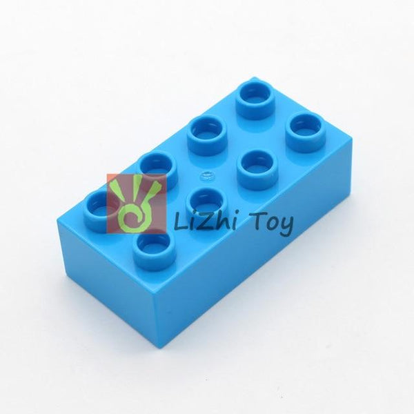 Planet Gates sky blue 10pcs MOC DIY Large Building Block  3011 Brick 2X4 Big Size Baby Assembled Enlighten Accessories Block Part DIY Children Toys