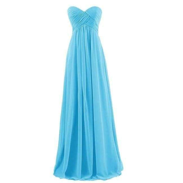 Planet Gates sky blue / 6 New spring summer nude pink mint green Strapless bridesmaids dresses bride wedding toast prom dress 2018 wholesale custom