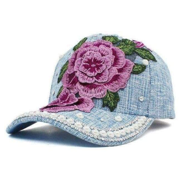 Planet Gates Sky Blue ALTOBEFUN Fashion Spring Summer Colorful Floral Women Sun-shading Baseball Cap Lady  Girl Hip Hop Hat Feminino AD901