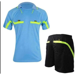 Planet Gates Sky Blue / Asian size XL Soccer Referee Jerseys Kit Professional Competition Referee Clothing Custom Football Judge Uniforms Short Tracksuits C10