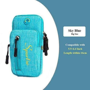 Planet Gates Sky Blue big Armband For iPhone X 8 7 Plus Arm Phone Holder Case For Xiaomi Huawei Hand Sports Phone Pouch Universal For 5.0-6.2 Inch
