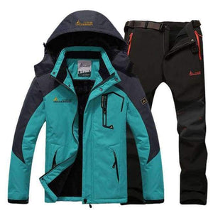 Planet Gates sky blue black pant / XL Winter Ski Jacket suits Men Waterproof Fleece Snow Jacket Thermal Coat Outdoor Mountain Skiing Snowboard Jacket Pant suits L-5XL