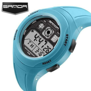 Planet Gates sky blue Children Watches Kids Watches Sports Cartoon Casual Digital Watch Boys Girl LED Smart Multifunction Wristwatches