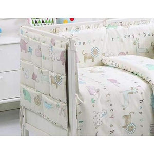 Planet Gates Sky Blue Cotton Grey Baby Bed Hanging Storage Bag Newborn Crib Organizer Toy Diaper Pocket for Babies Bedding Set 50*60CM