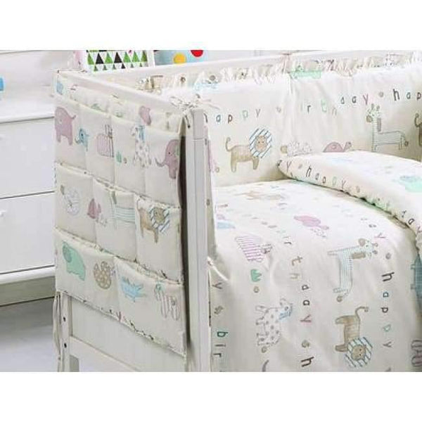 Planet Gates Sky Blue Cotton Grey Baby Bed Hanging Storage Bag Newborn Crib Organizer Toy Diaper Pocket for Babies Bedding Set 50*60CM