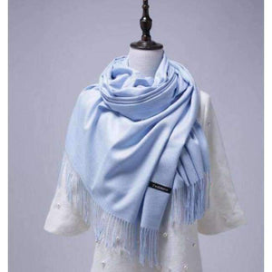 Planet Gates Sky Blue Female Male Canada Wool Cashmere Scarf Pashmina Tassels Women Wrap Warm Luxury Brand Scarf Unisex Men SCARF