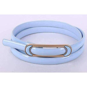 Planet Gates Sky Blue Free Shipping 2018 New Fashionable  Womens Red Yellow Green Candy Color Shinny Belt For Ladiy Female