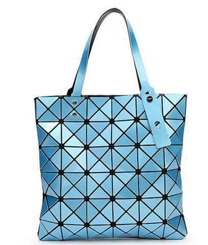 Planet Gates Sky Blue Handbag Female Folded Ladies Geometric Plaid Bag Fashion Casual Tote Women Handbag Mochila Shoulder Bag