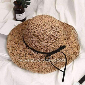 Planet Gates Sky Blue Handmade Weave Raffia Sun Hats For Women Black Ribbon Lace Up Large Brim Straw Hat Outdoor Beach Summer Caps Chapeu Feminino