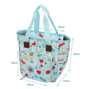 Planet Gates sky blue Knitting Storage Bag Yarn Wool Tote Bag For Crochet Hook Knitting Needles Craft Yarn Bag Sewing Tools Accessories Organizer Case