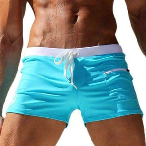 Planet Gates Sky Blue / M Taddlee Brand Men Swimwear Swimsuits Swimming Boxer Shorts Trunks Pocket Mens Swim Boxers Beach Surf Board Shorts Bathing Suit