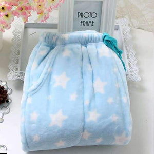 Planet Gates sky blue / M Women's Trousers 2018 Winter New Flannel Pants For Home Cotton Pajama Bottoms Pajama Style Pants Women Lounge Pants Q411