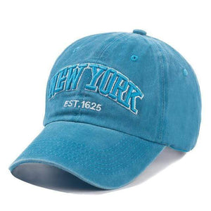 Planet Gates sky blue New York Washed Cotton Cap For Men Women Gorras Snapback Caps Baseball Caps Casquette Dad Hat Outdoors Cap