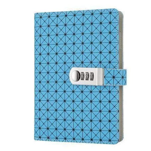Planet Gates Sky Blue Paperboat retro A5 notebook logo customize with lock free logo name custom writing pads lockable password diary student gift